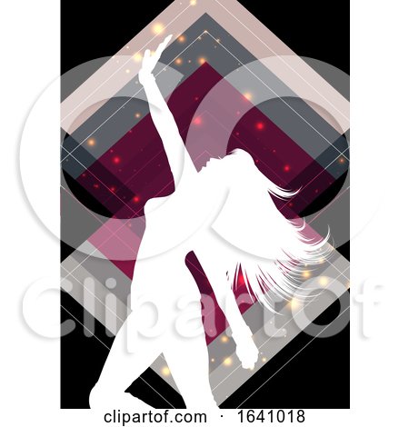 Female Silhouette on an Abstract Background by KJ Pargeter
