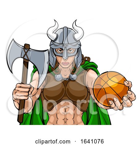 Viking Female Gladiator Basketball Warrior Woman by AtStockIllustration
