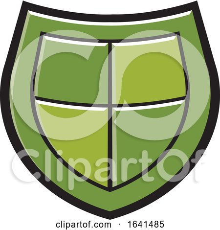 Green Shield Icon by Lal Perera