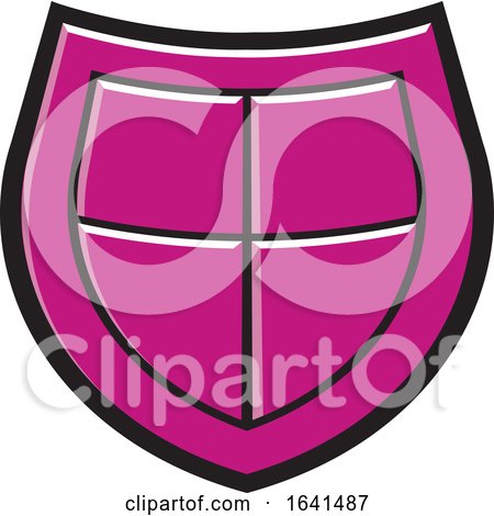 Pink Shield Icon by Lal Perera