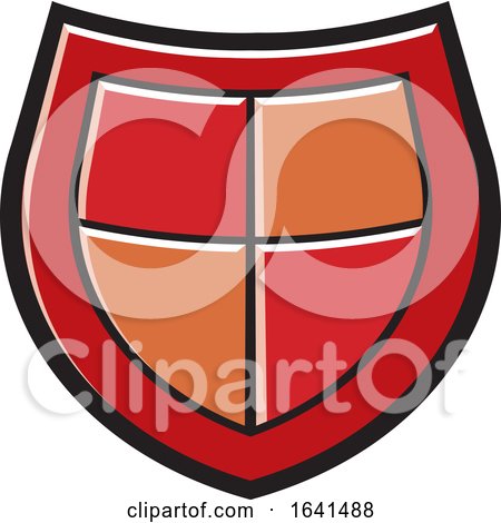 Red Shield Icon by Lal Perera