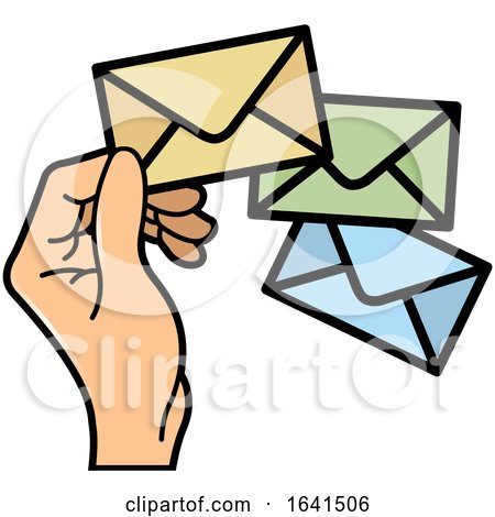 Hand with Envelopes by Lal Perera