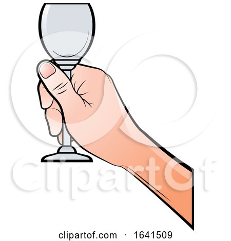 Hand Holding a Glass by Lal Perera
