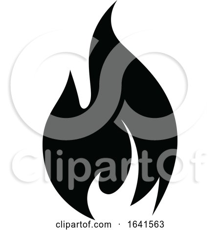 Black and White Flame Icon by dero