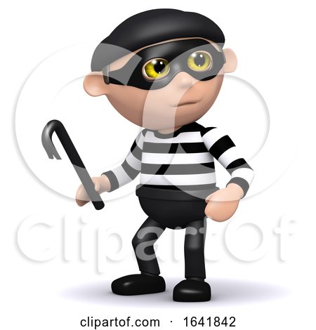 3d Burglar Has a Crowbar by Steve Young