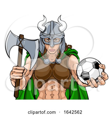 Viking Female Gladiator Soccer Warrior Woman by AtStockIllustration