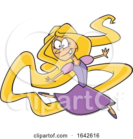 Cartoon Rapunzel Dancing by toonaday