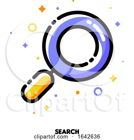 Icon of Magnifying Glass Which Symbolizes Success Internet Searching Optimization Process for SEO Concept by elena