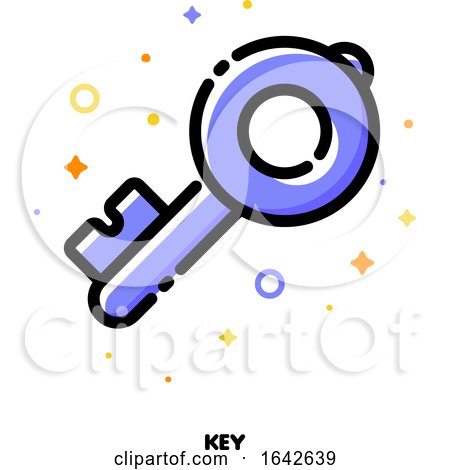 Icon of Key Which Symbolizes Strong Password or Keywords for SEO Concept by elena