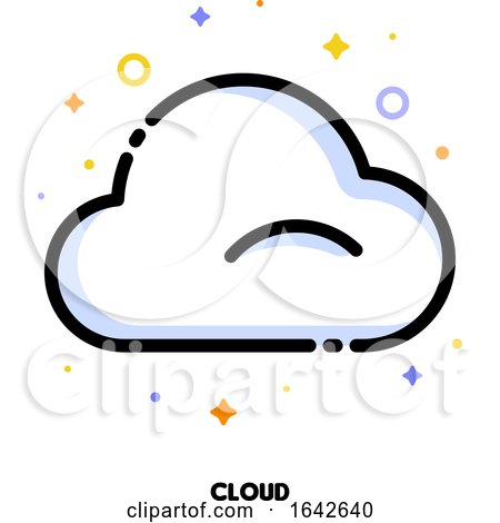 Icon of Cloud Which Symbolizes Cloud Computing for SEO Concept by elena