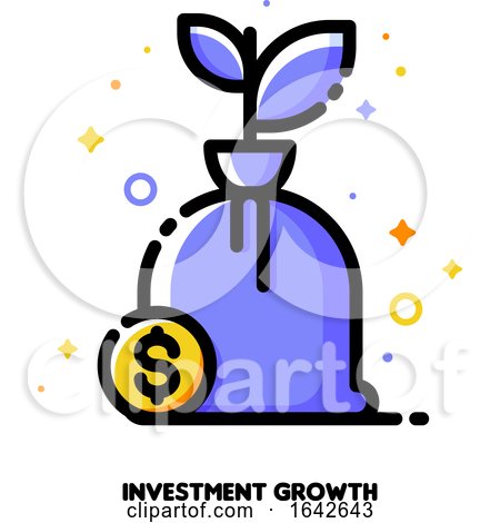 Icon of Growing Money Tree with Dollar Sign for Financial Growth Concept by elena