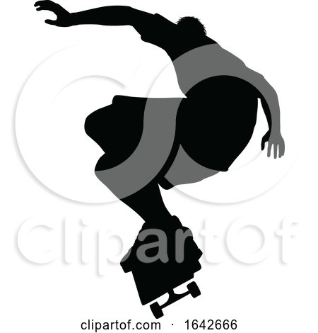 Silhouette Skater Skateboarder by AtStockIllustration