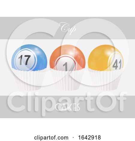 Bingo Lottery Cup Cakes on White Panel by elaineitalia