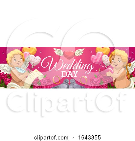 Horizontal Wedding Banner Design by Vector Tradition SM