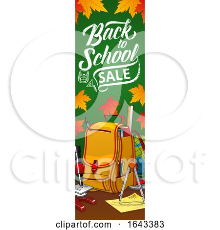 Back to School Vertical Website Banner by Vector Tradition SM