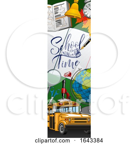 Back to School Vertical Website Banner by Vector Tradition SM