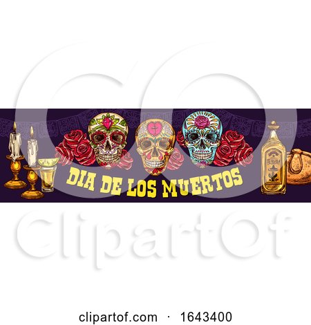 Dia De Los Muertos Banner by Vector Tradition SM