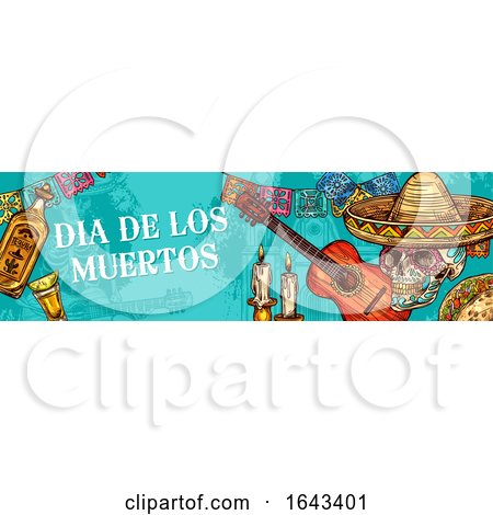 Dia De Los Muertos Banner by Vector Tradition SM