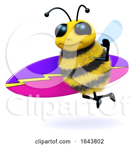 3d Surfer Bee by Steve Young