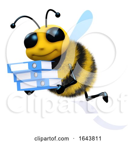 3d Bee Does Some Filing by Steve Young
