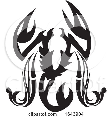 Black and White Scorpion or Crab Tattoo Design by Morphart Creations