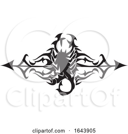 Black and White Scorpion Tribal Tattoo Design by Morphart Creations #1643905