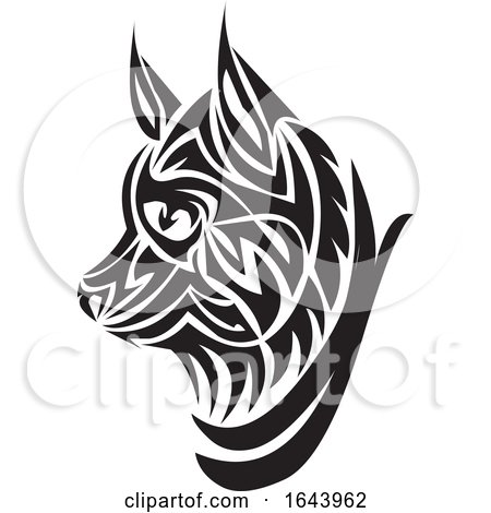 Black and White Fox Tattoo Design by Morphart Creations
