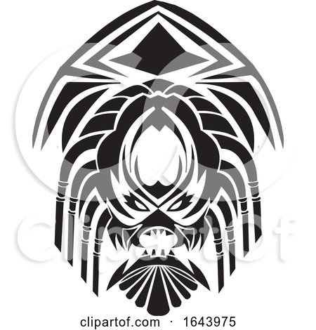 Black and White Tribal Tattoo Design by Morphart Creations