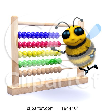 3d Honey Bee Counts on an Abacus by Steve Young