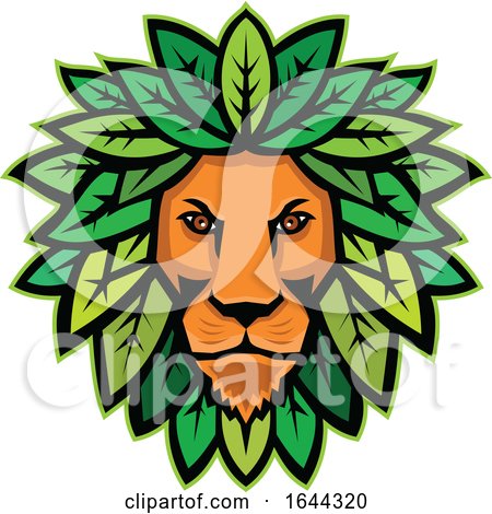 Lion-leaves-HEAD-MASCOT by patrimonio