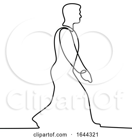 Businessman Walking Continuous Line by patrimonio