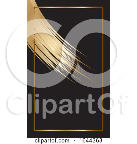 Golden Paint Stroke Business Card Design by KJ Pargeter