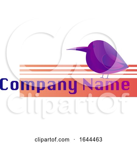 Purple Bird Mascot and Sample Text by Morphart Creations