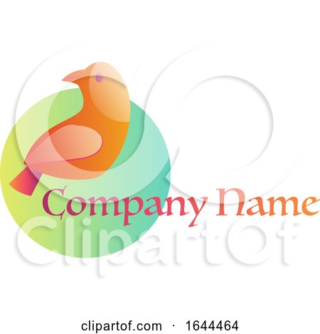 Orange Bird Mascot and Sample Text by Morphart Creations