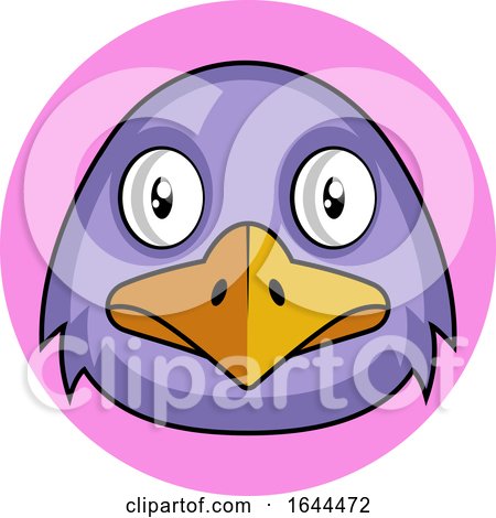 Cartoon Purple Bird Face Avatar by Morphart Creations