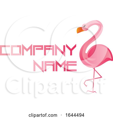 Pink Flamingo and Sample Text by Morphart Creations