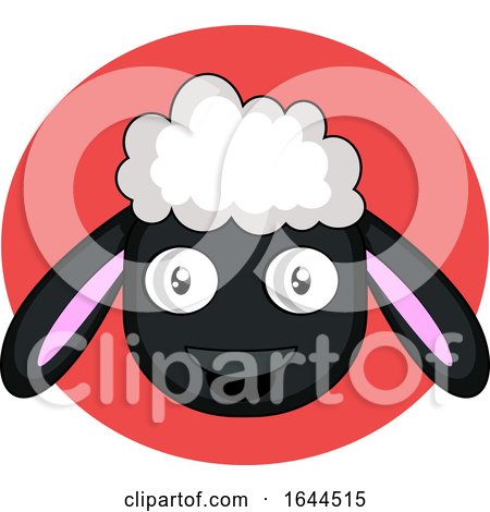 Cartoon Black Sheep Face Avatar by Morphart Creations