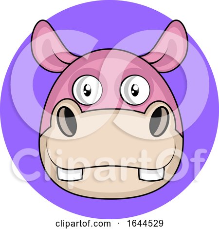 Cartoon Hippo Face Avatar by Morphart Creations