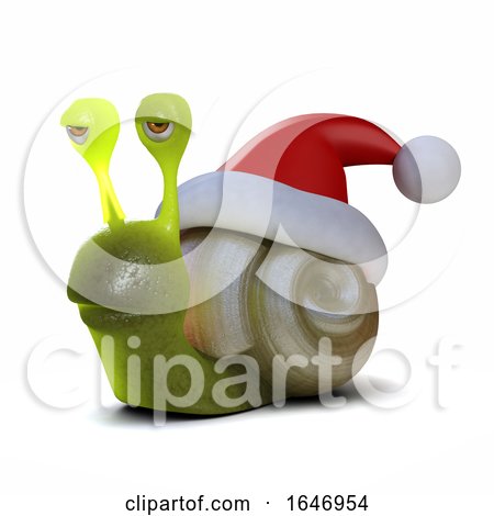 3d Santa Snail by Steve Young