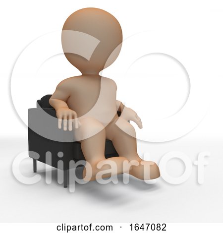 3D Morph Man Relaxing in Armchair by KJ Pargeter