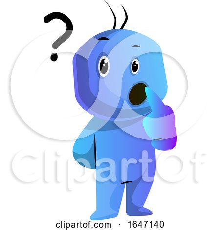 Confused Blue Cartoon Man by Morphart Creations