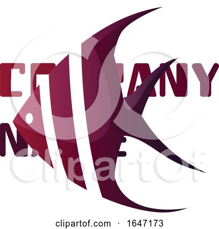 Purple Fish Logo Design with Sample Text by Morphart Creations