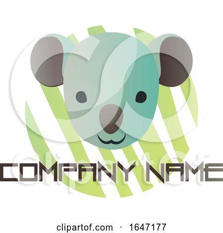 Koala Face Logo Design with Sample Text by Morphart Creations