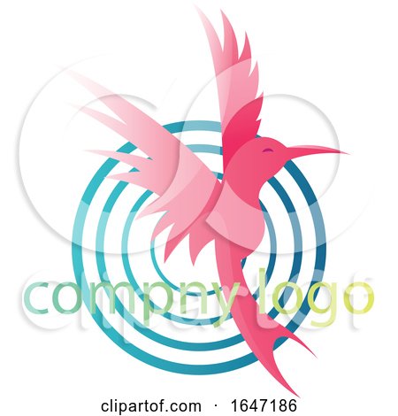Pink Bird Logo Design with Sample Text by Morphart Creations
