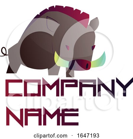 Wild Boar Logo Design with Sample Text by Morphart Creations