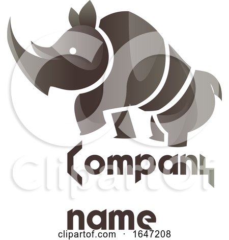 Rhino Logo Design with Sample Text by Morphart Creations