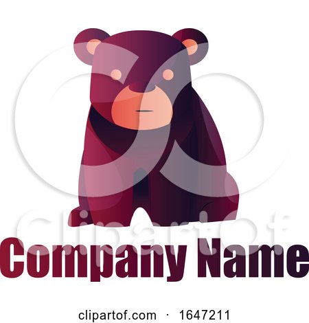 Purple Bear Logo Design with Sample Text by Morphart Creations