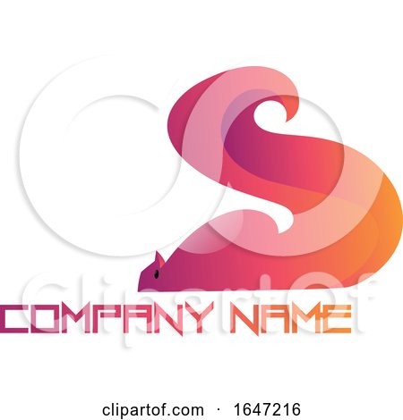 Gradient Squirrel Logo Design with Sample Text by Morphart Creations