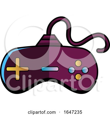 Purple Gamer Joystick by Morphart Creations