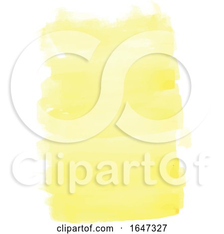 Yellow Watercolor Strokes by Cherie Reve